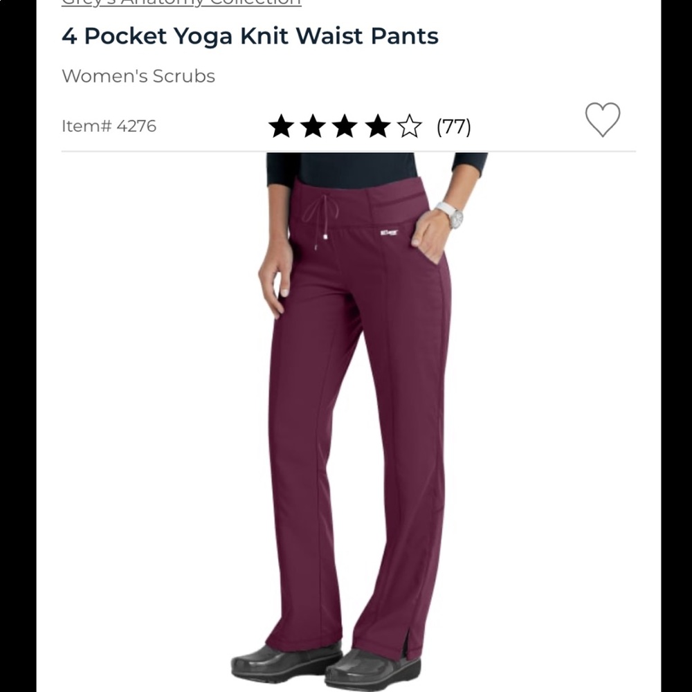 GREYS ANATOMY ACTIVE- Women Scrub Pants: XLP